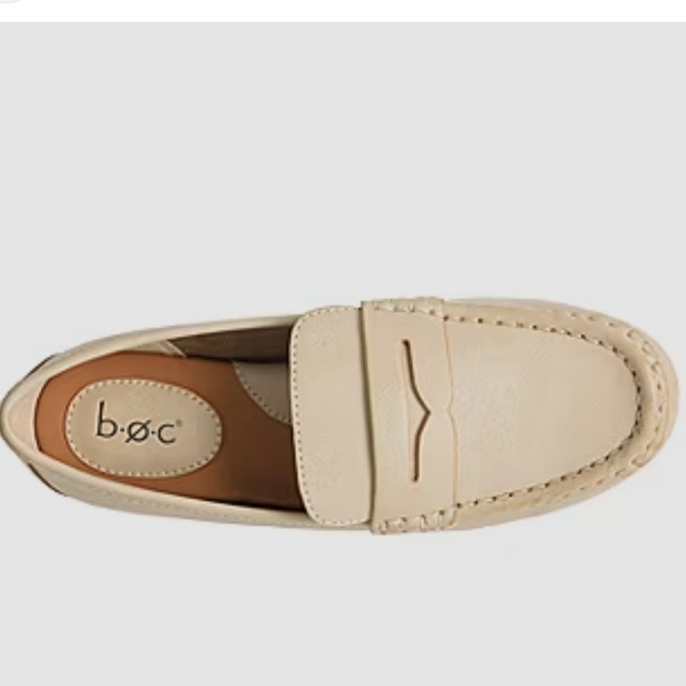 BOC Beige Moc Toe Loafers